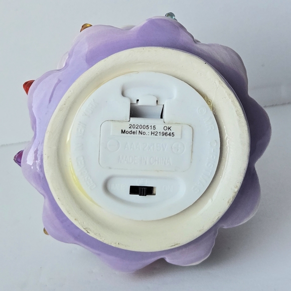 MrChristmas Mini Ceramic Trees, Multicolor Lights & Star Toppers, White & Violet - Picture 5 of 6